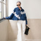Denim Desire Shacket Blue Dark
