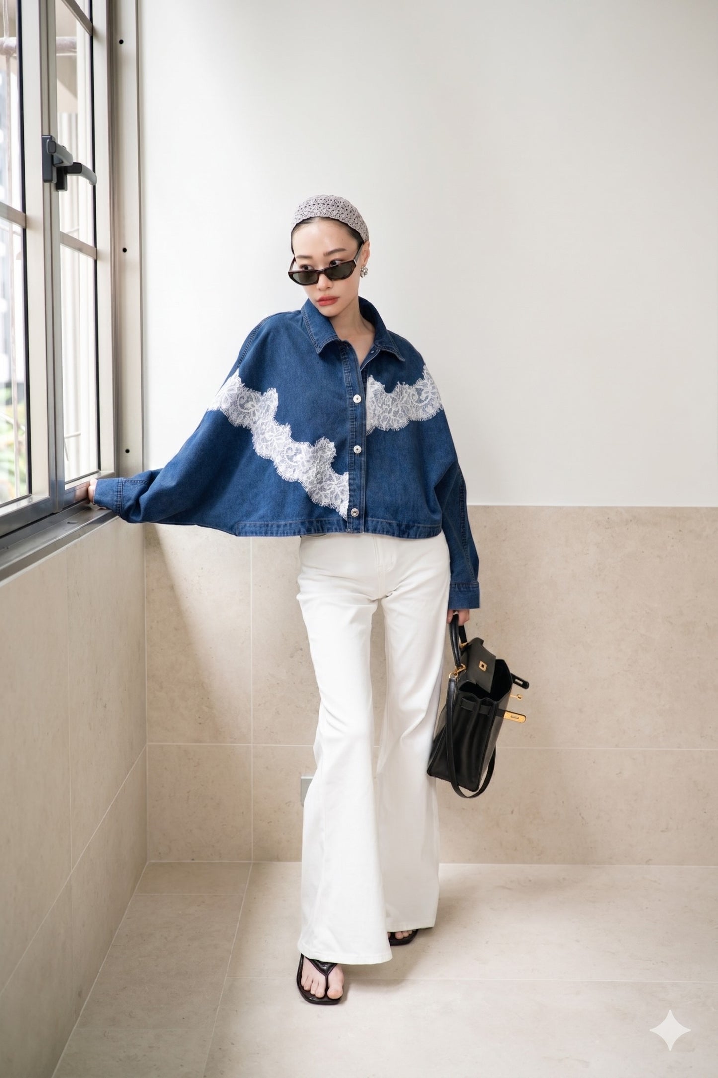 Denim Desire Shacket Blue Dark