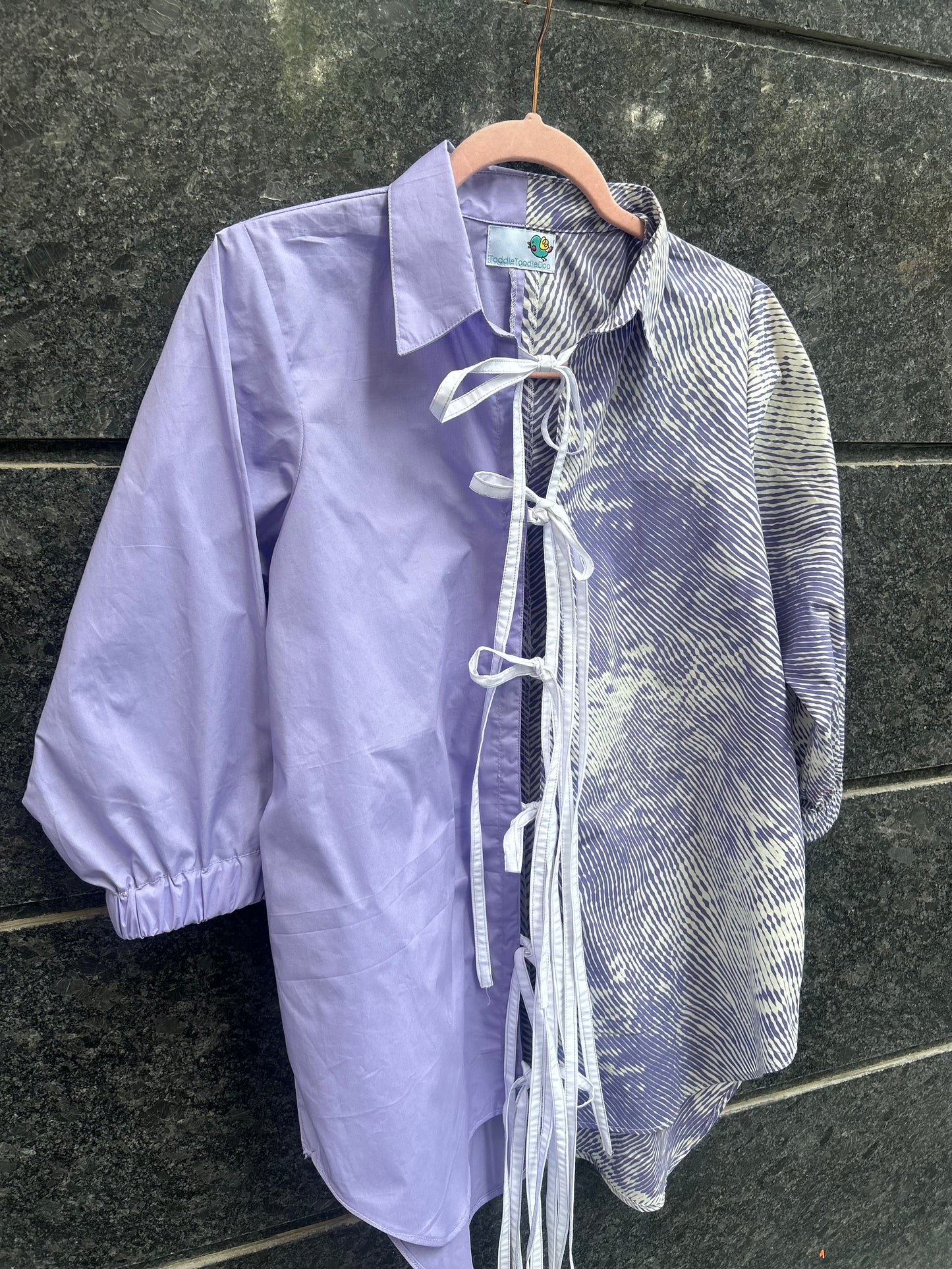 Purple haze tie up shirt