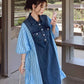 Relaxed Style Shirt Dress black