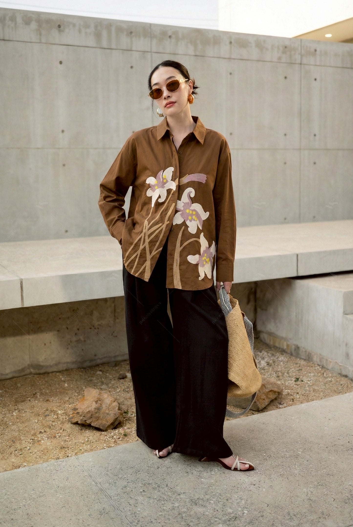 Floretta shirt Brown