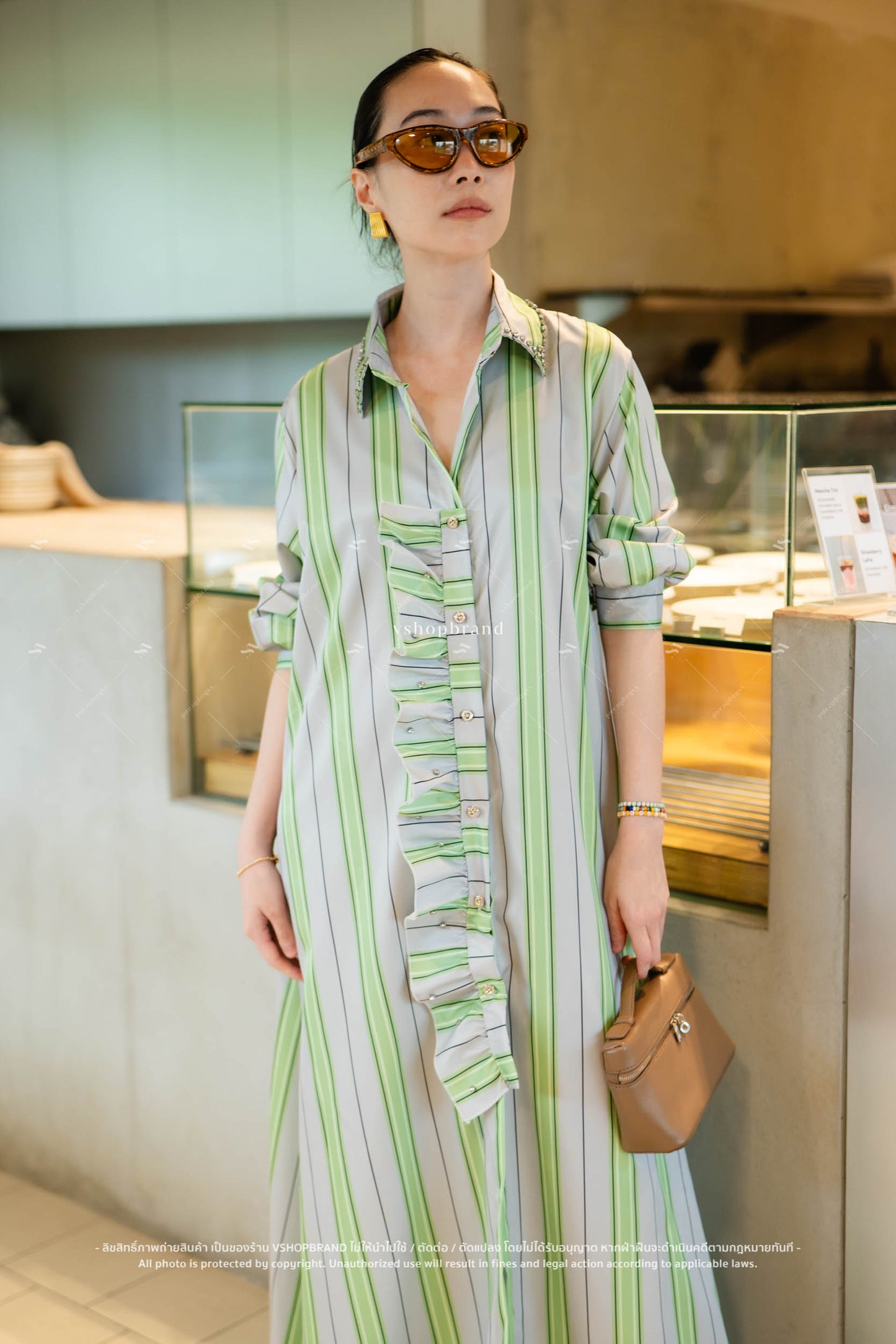 Candy cane Dress Green