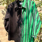 Green dream tie up shirt