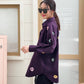 Oversize Style Shirt Doughnut purple