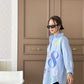 Oversize Style Shirt lucky number BLUE