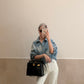 Denim Desire Shacket Blue Light
