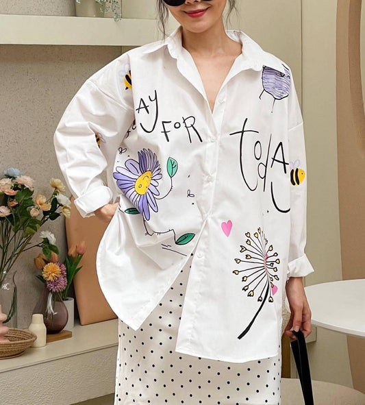 Oversize Style Shirt happy for today