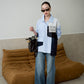 Three Tier Shirt Blue