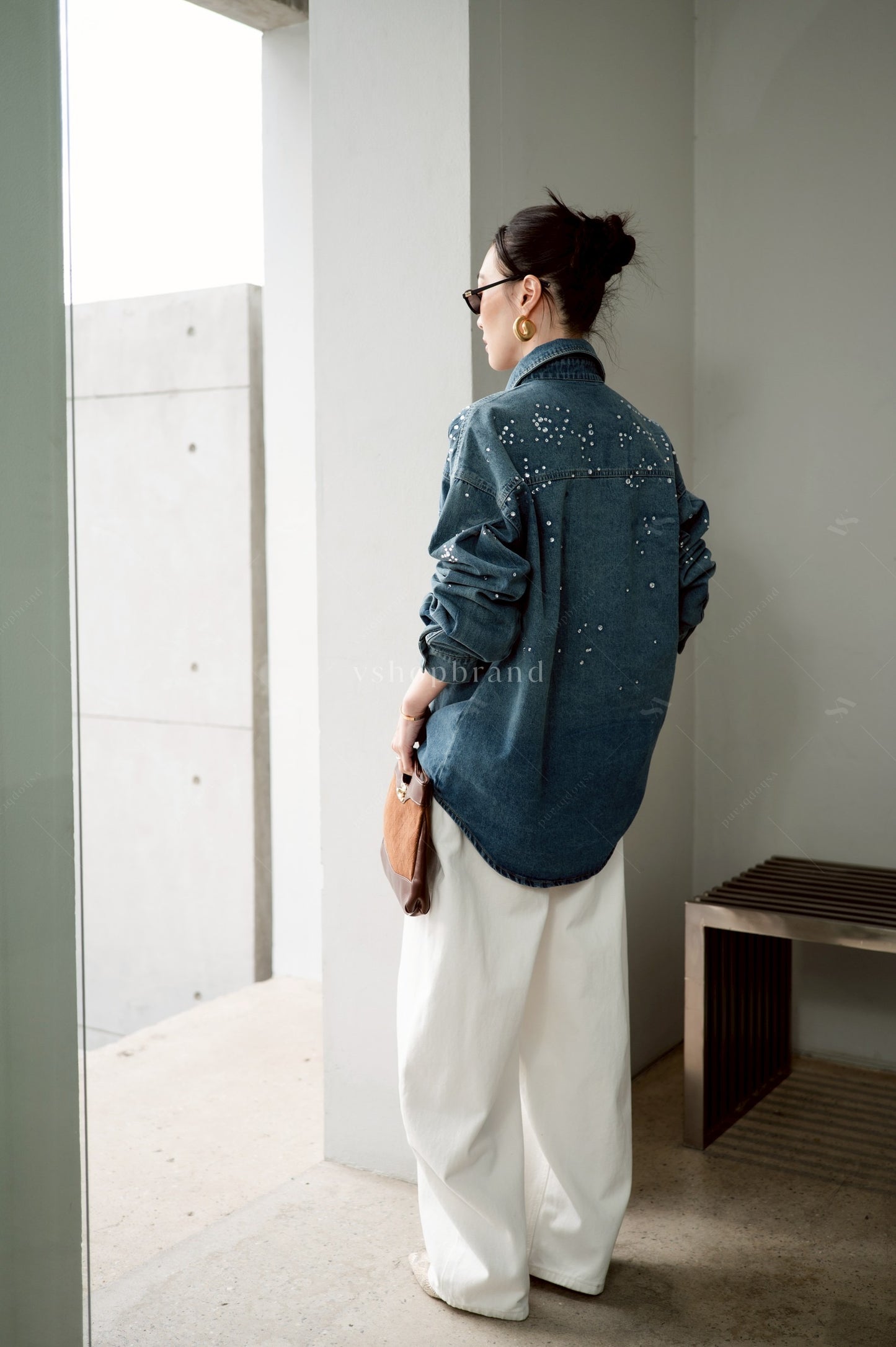 Starry nights denim shirt