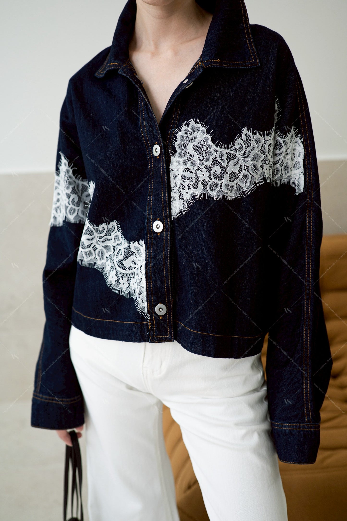 Denim Desire Shacket Black