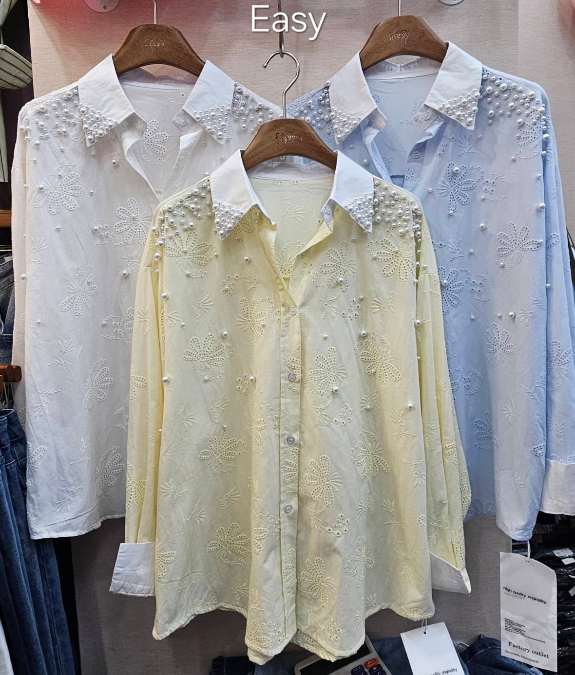 Bedazzled shirt YELLOW
