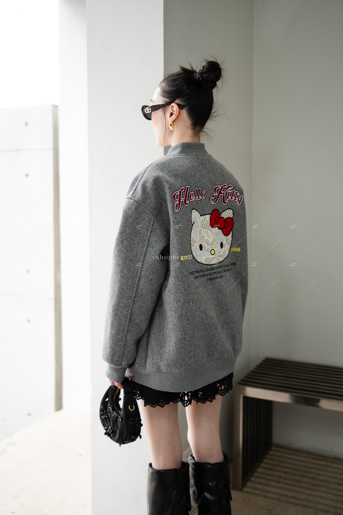 Hello kitty jacket grey