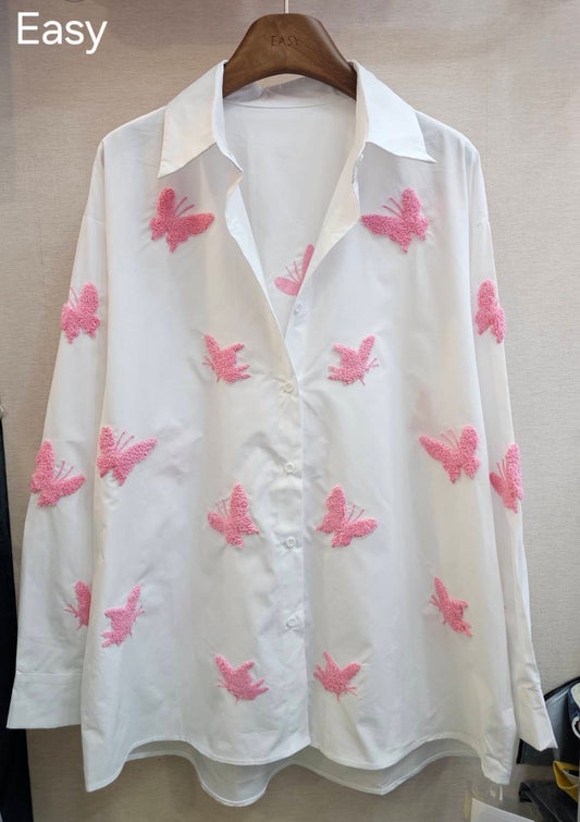 Butterfly shirt white