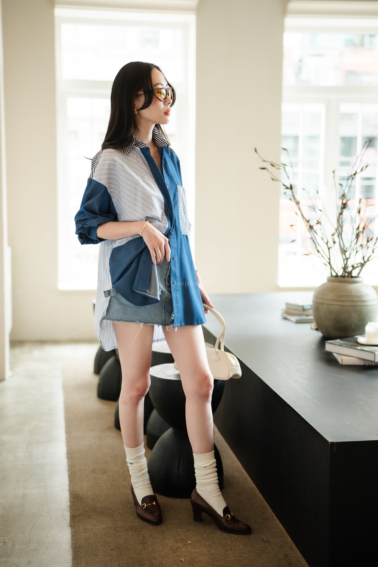 Maze shirt blue