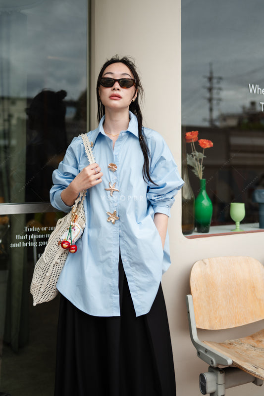 Aqua shirt Blue