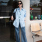 Bejewelled Shirt Blue