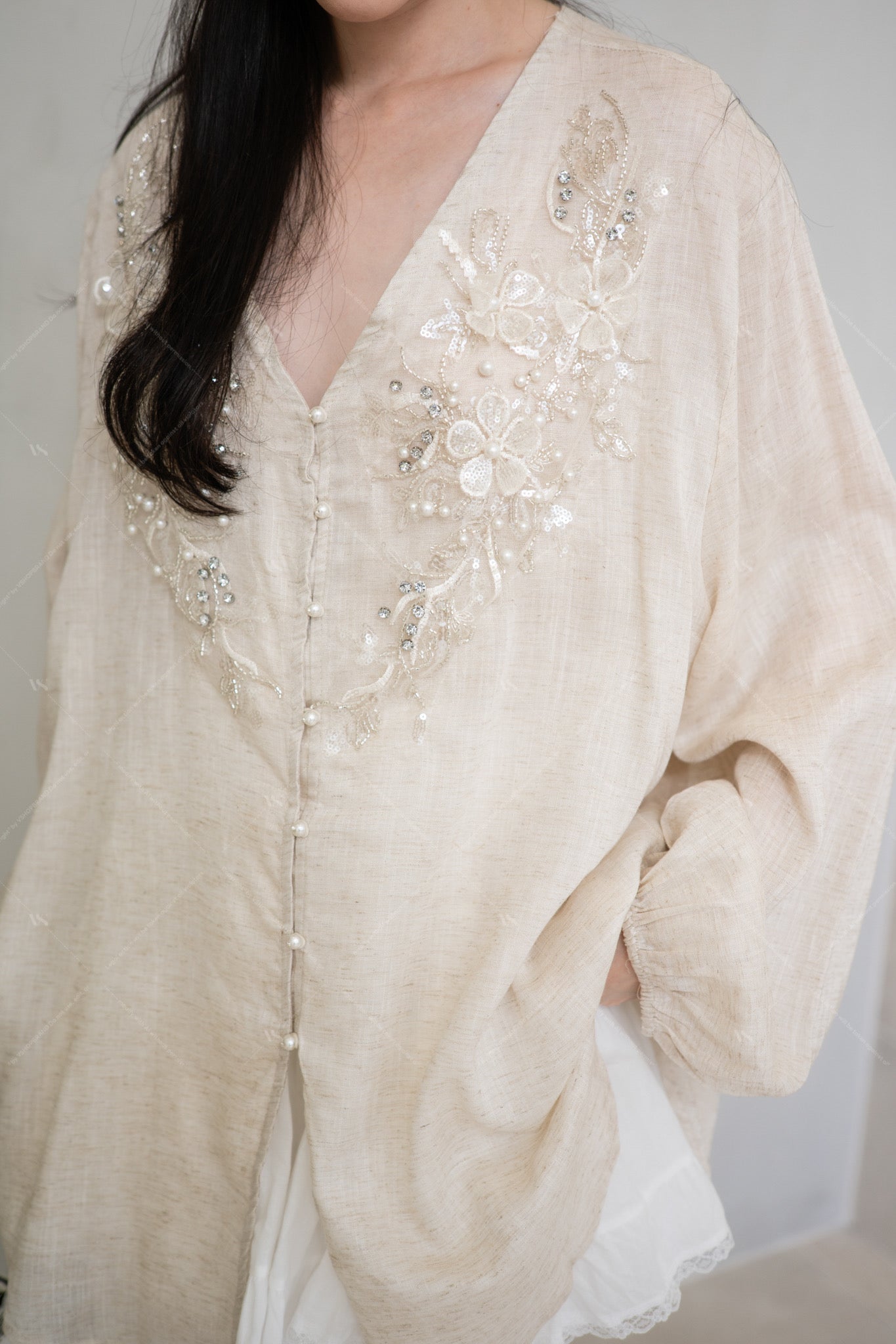 Santorini Saz shirt beige