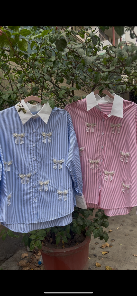 Bow shirt Blue