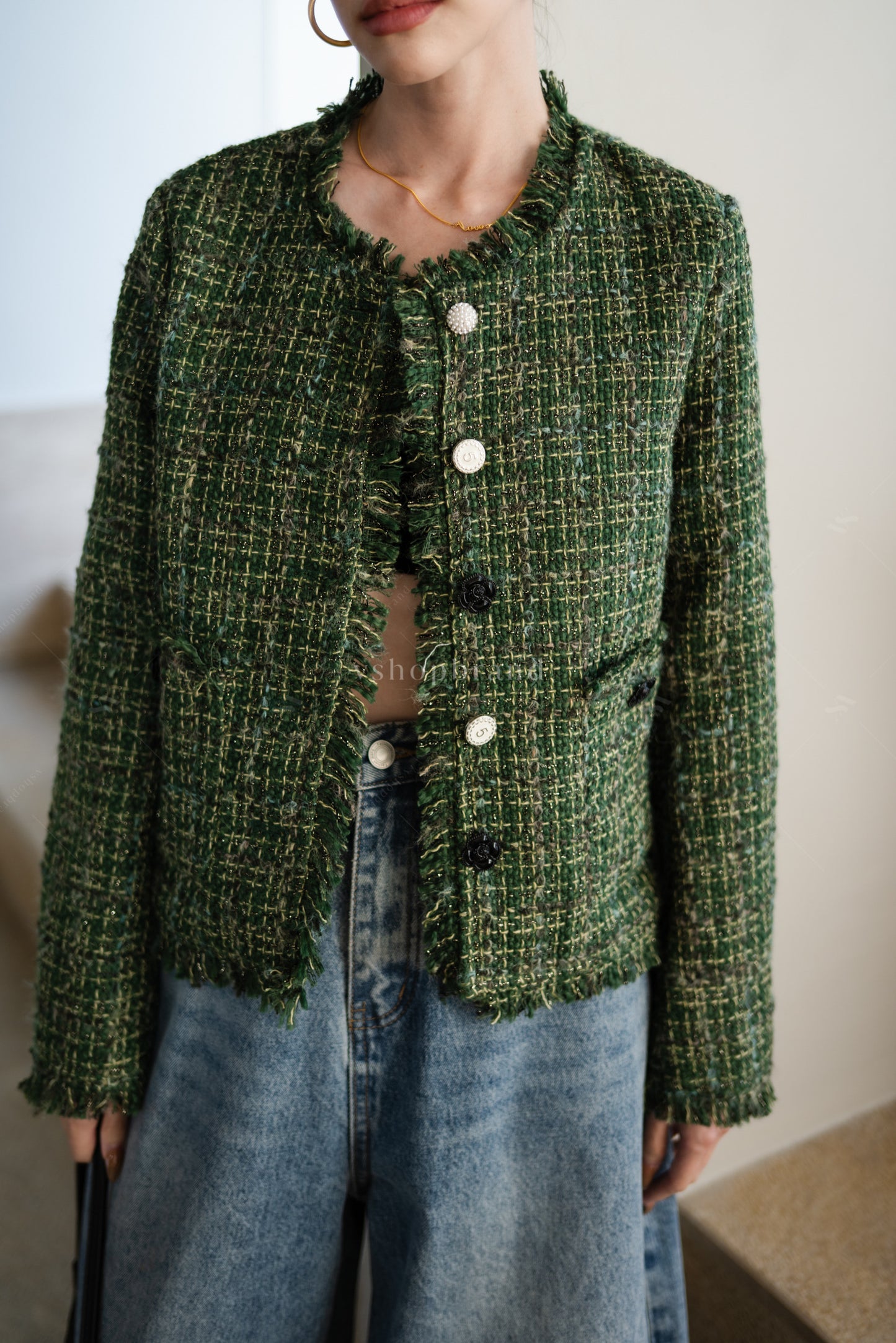 Tweed Green dream blazer