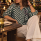 Flirty striped shirt Green