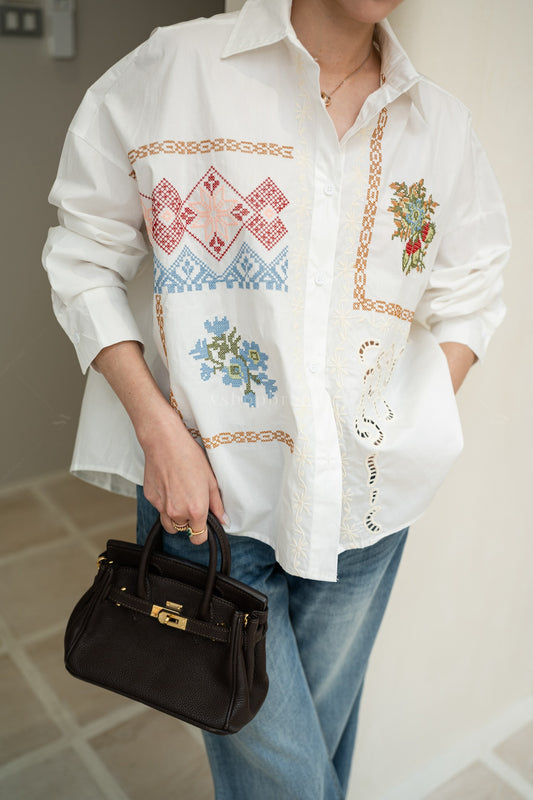 Cross stitch Queen shirt