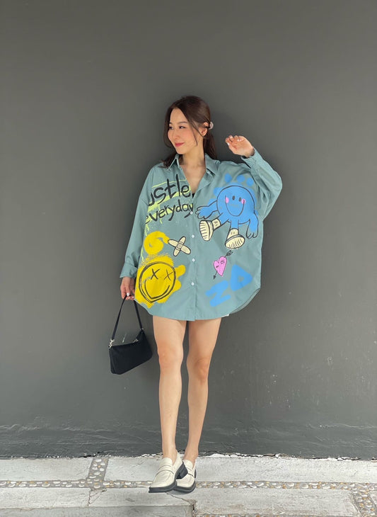 Oversize Style Shirt Everyday Hustle