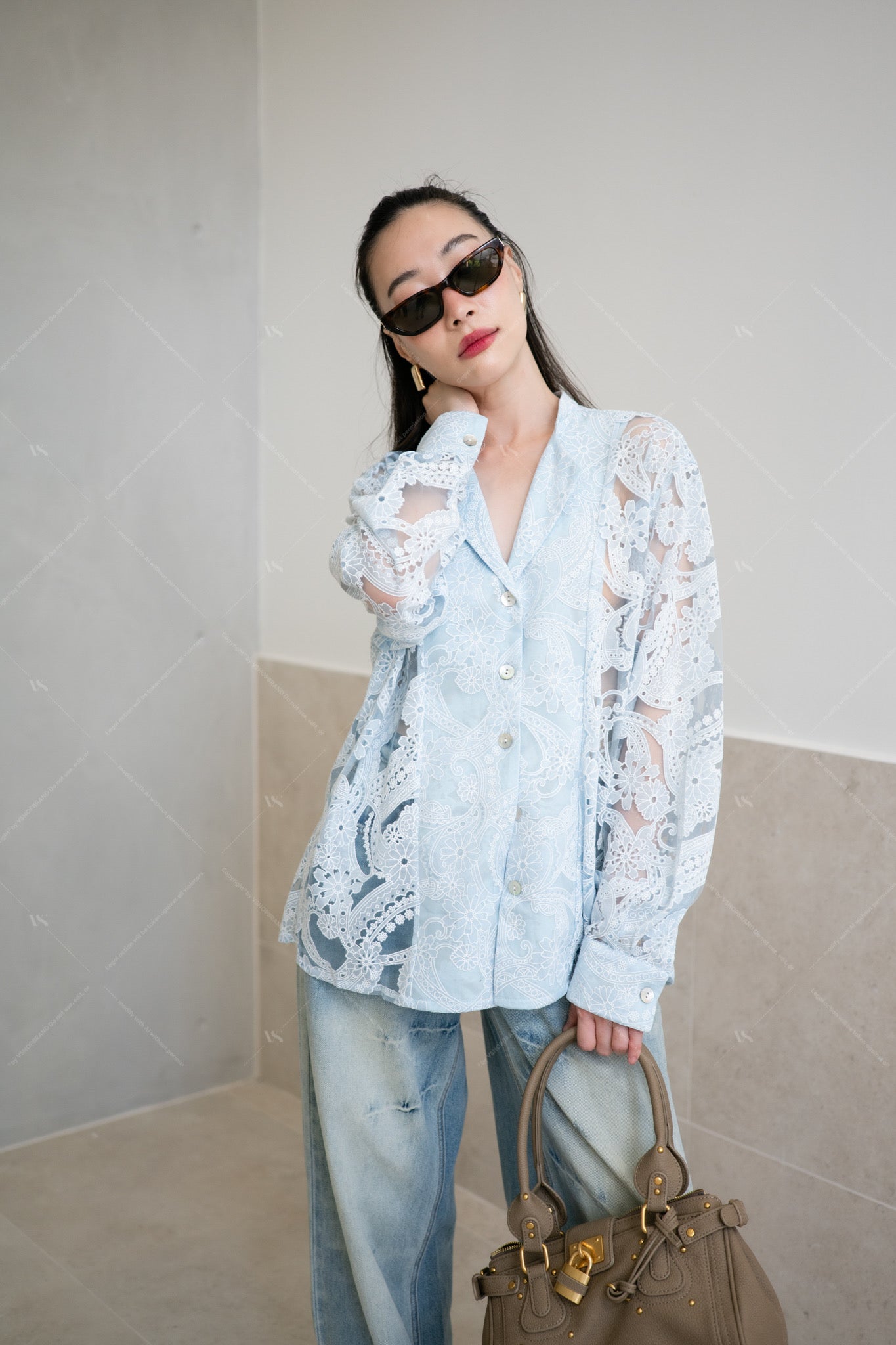 Cannes Flora Shirt Blue