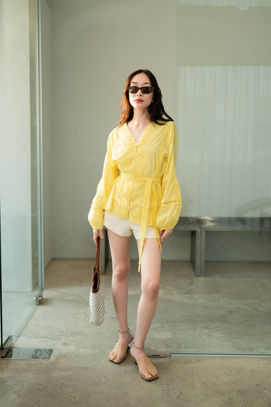 Lace Love Shirt Mango yellow