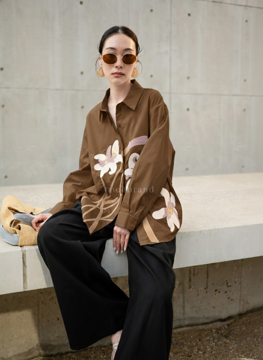 Floretta shirt Brown