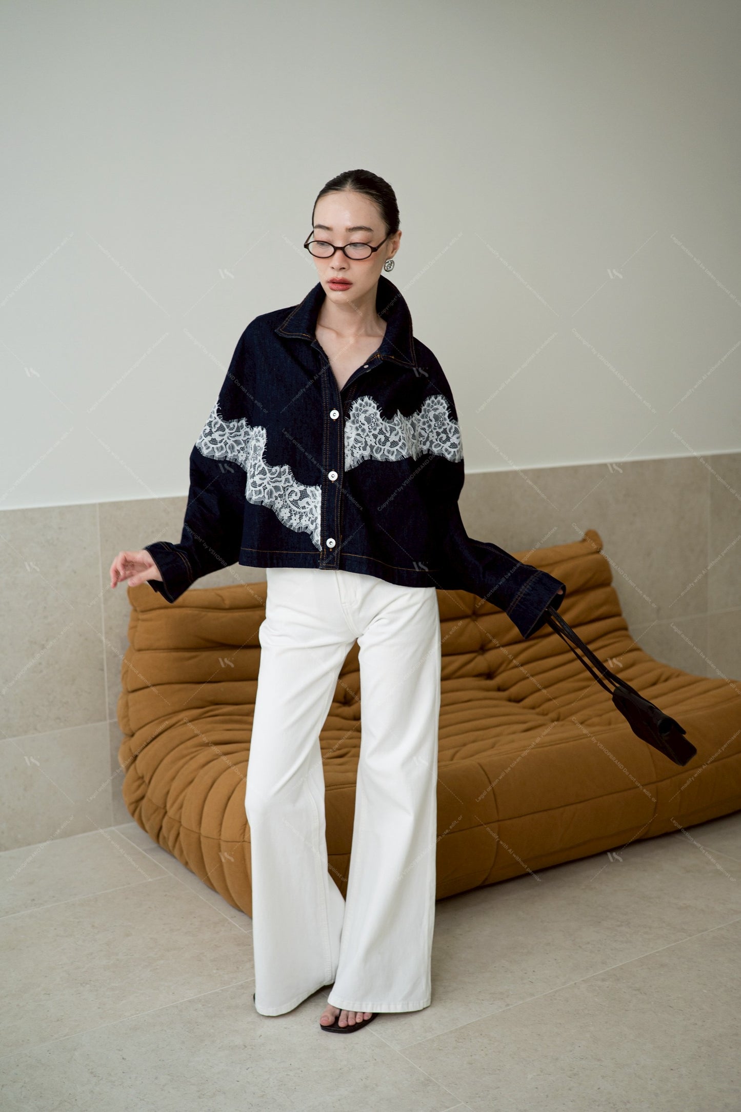 Denim Desire Shacket Black