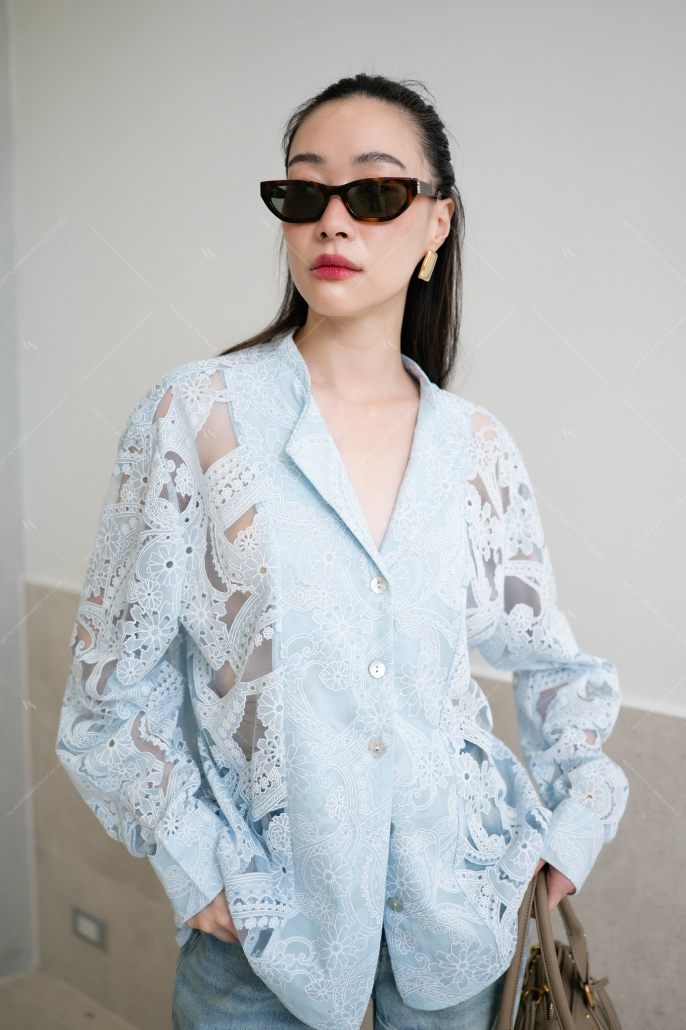 Cannes Flora Shirt Blue