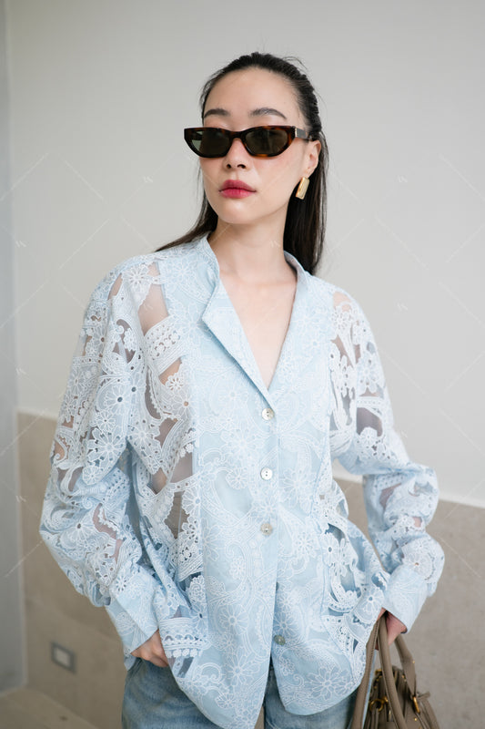 Cannes Flora Shirt Blue