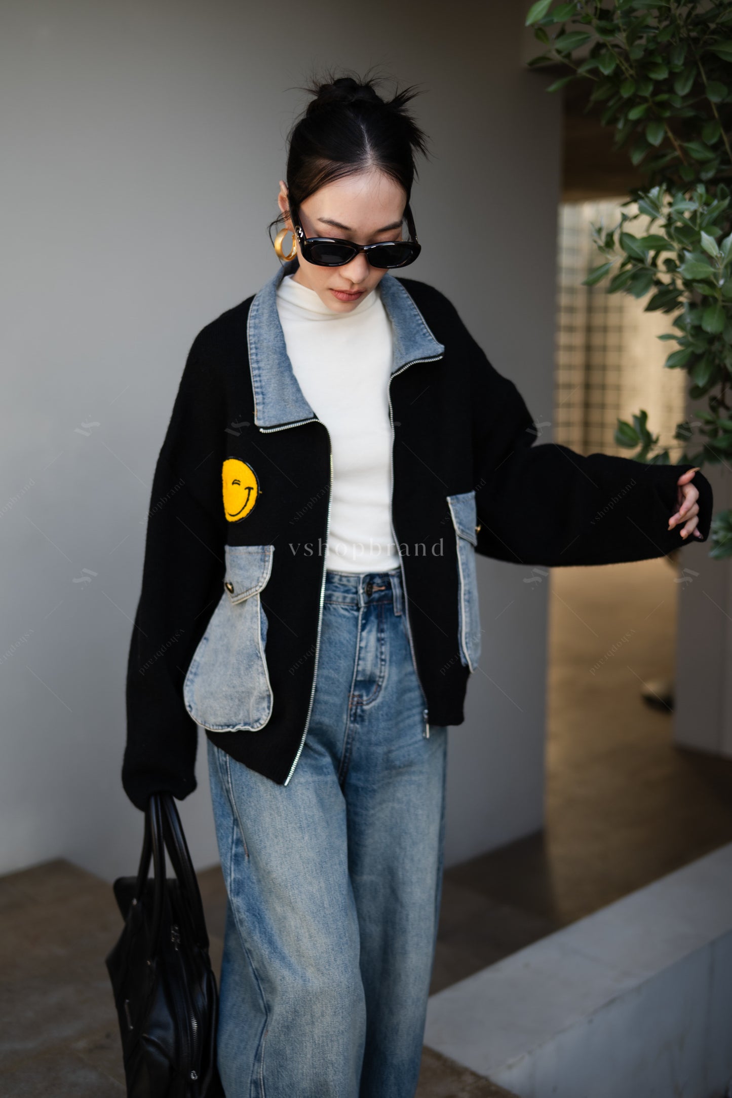 Snow White Denim Black