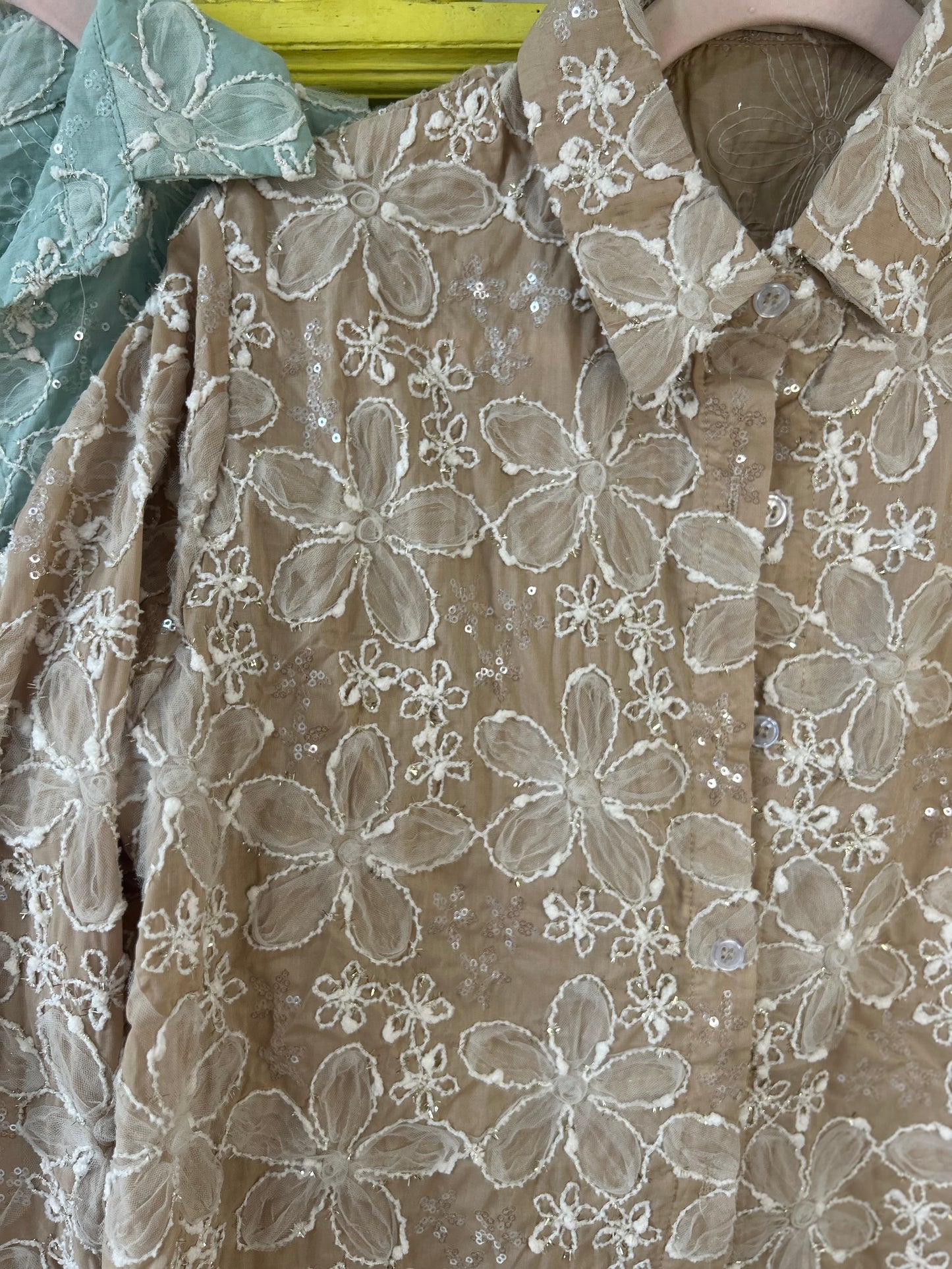 Lace summer Shirt Cream