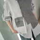 Three Tier Shirt and Sweater Grey