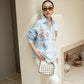 Cross stitch Queen shirt Blue