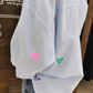 Oversize Style Shirt All Hearts Blue