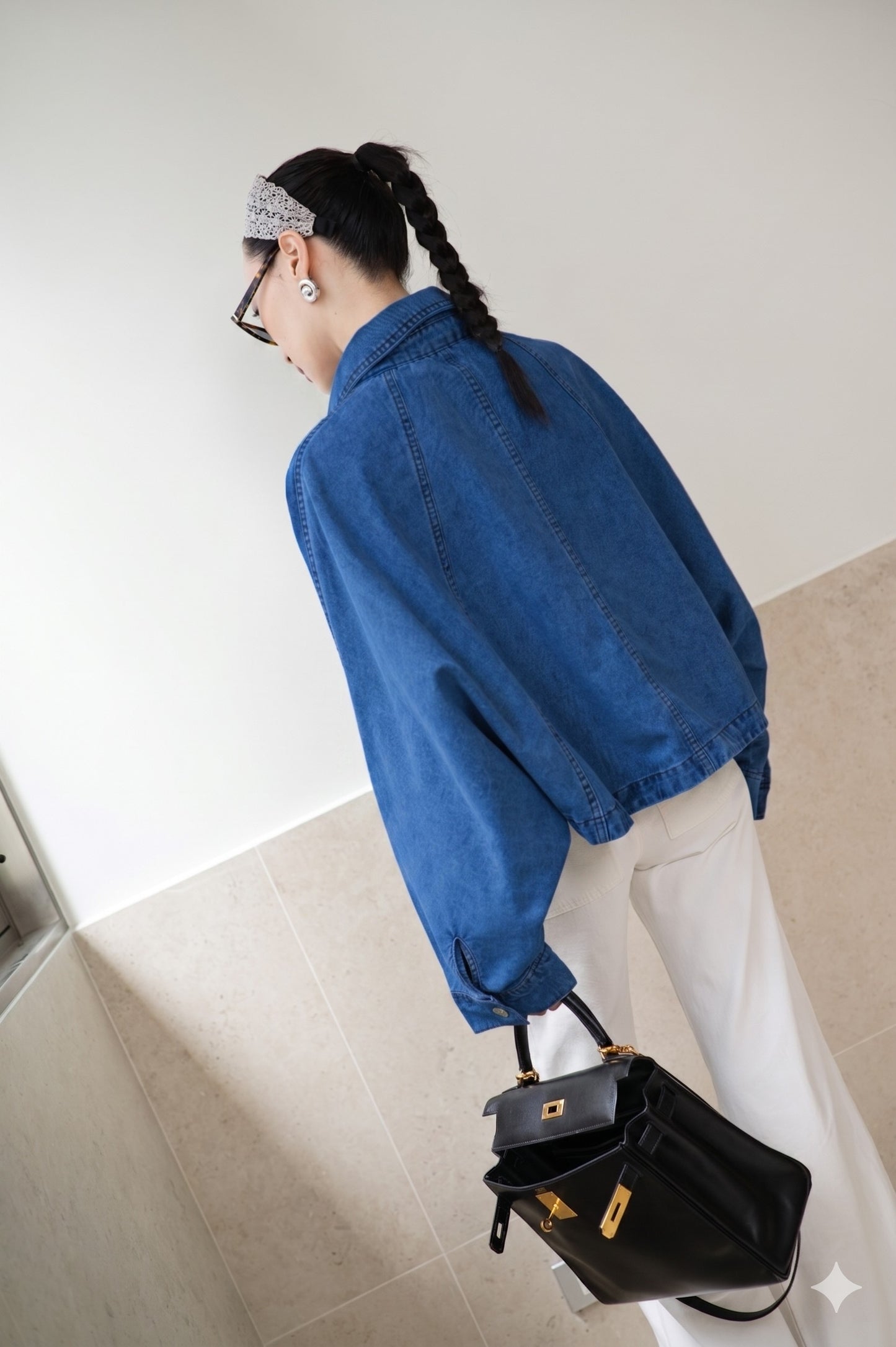Denim Desire Shacket Blue Dark