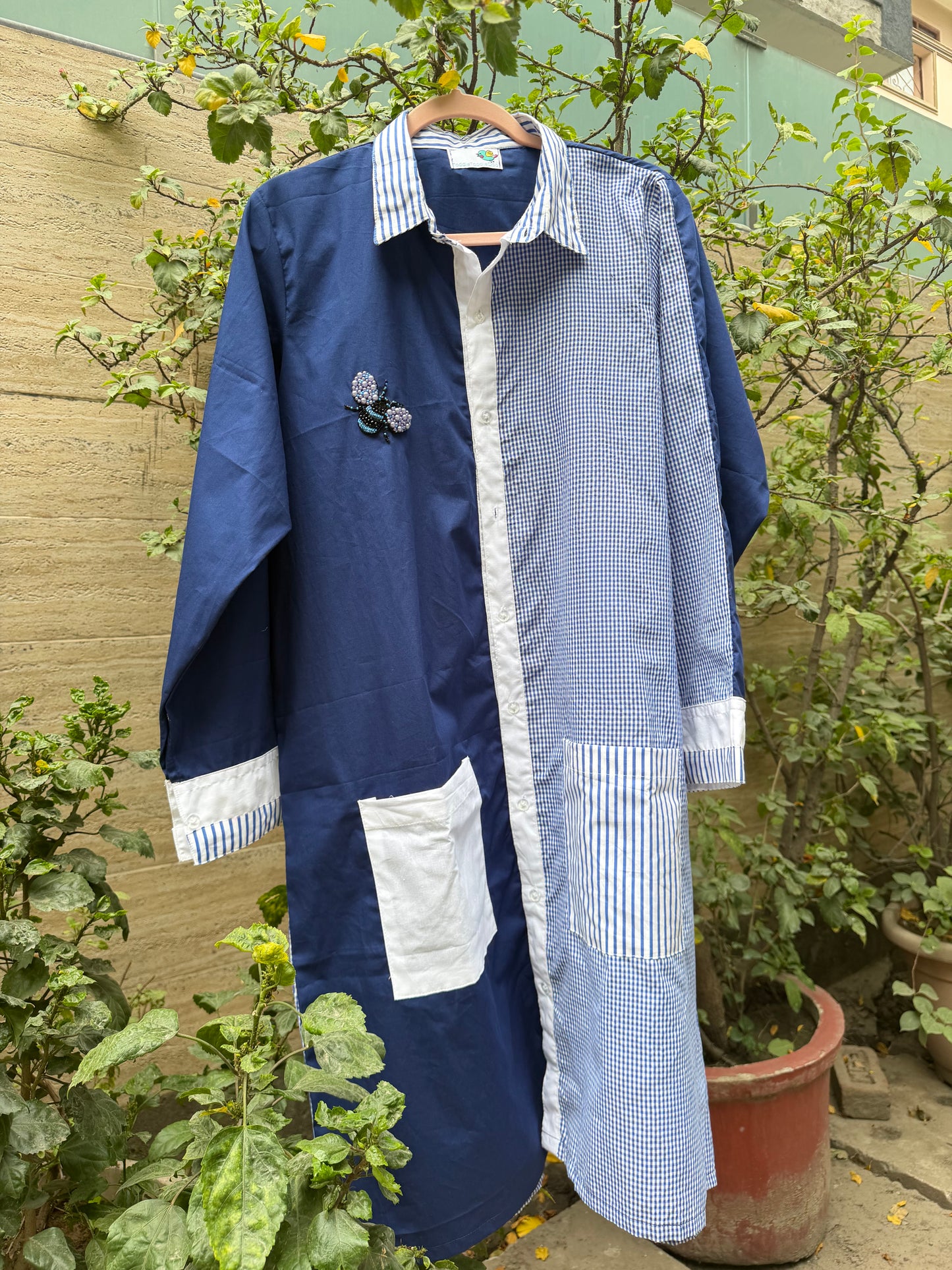 Blue Date shirt dress