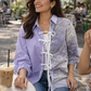 Purple haze tie up shirt