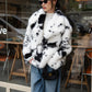 Faux Fur black and white
