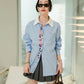 Bubble Button shirt BLUE