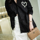 Lacey HEART Shirt BLACK