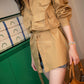 Relaxed Style Shirt Dress Tan