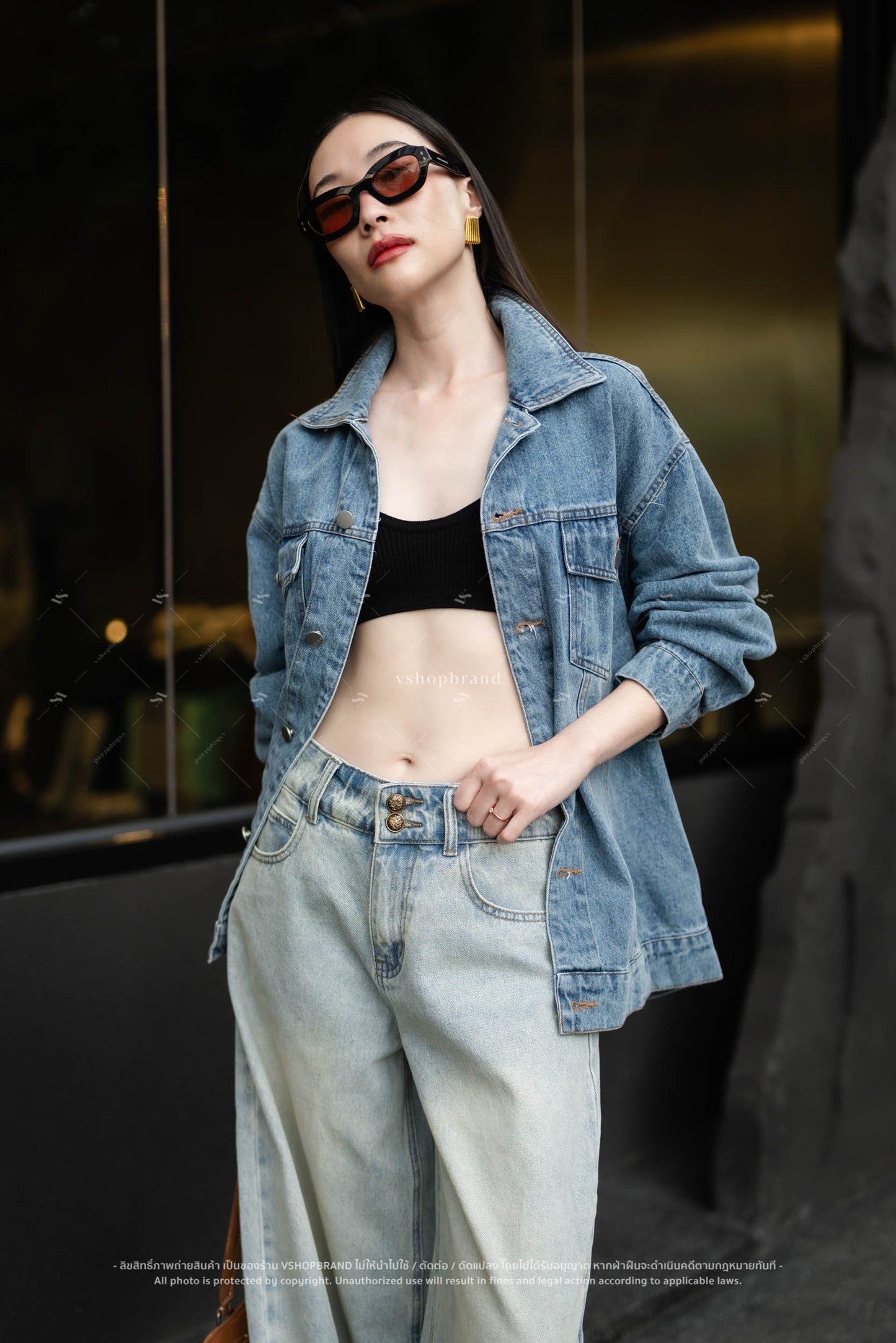 The classic denim jacket light