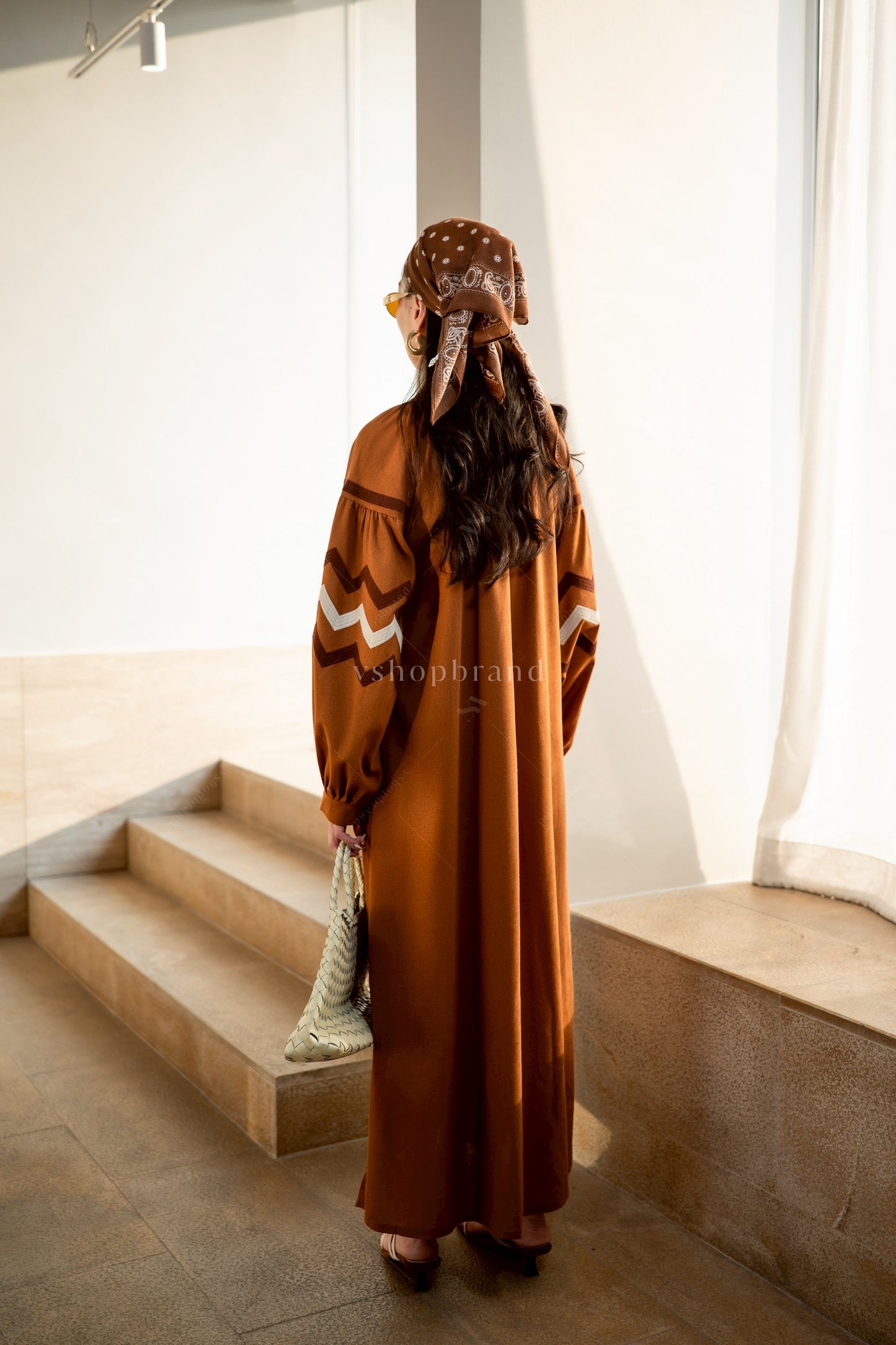 Sahara Kaftan dress Brown