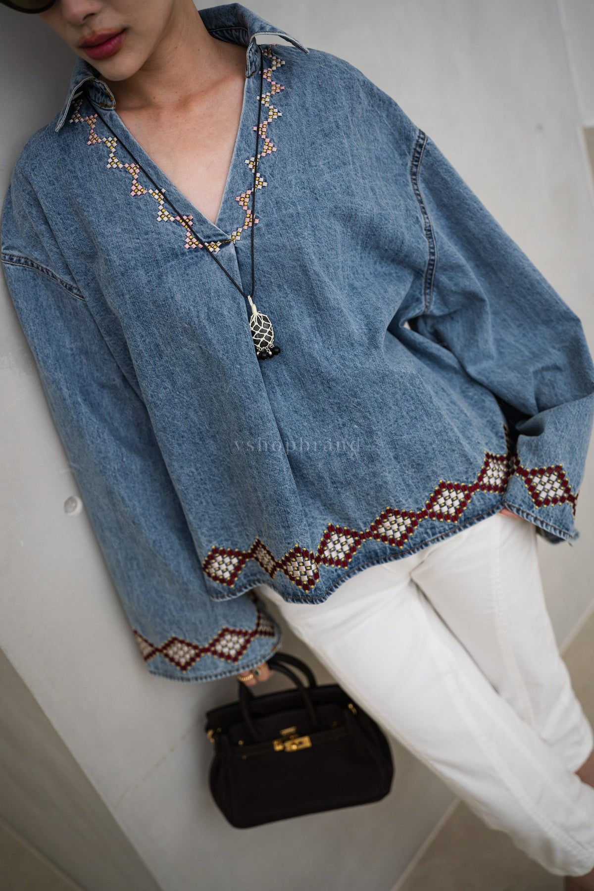Denim boho love Light