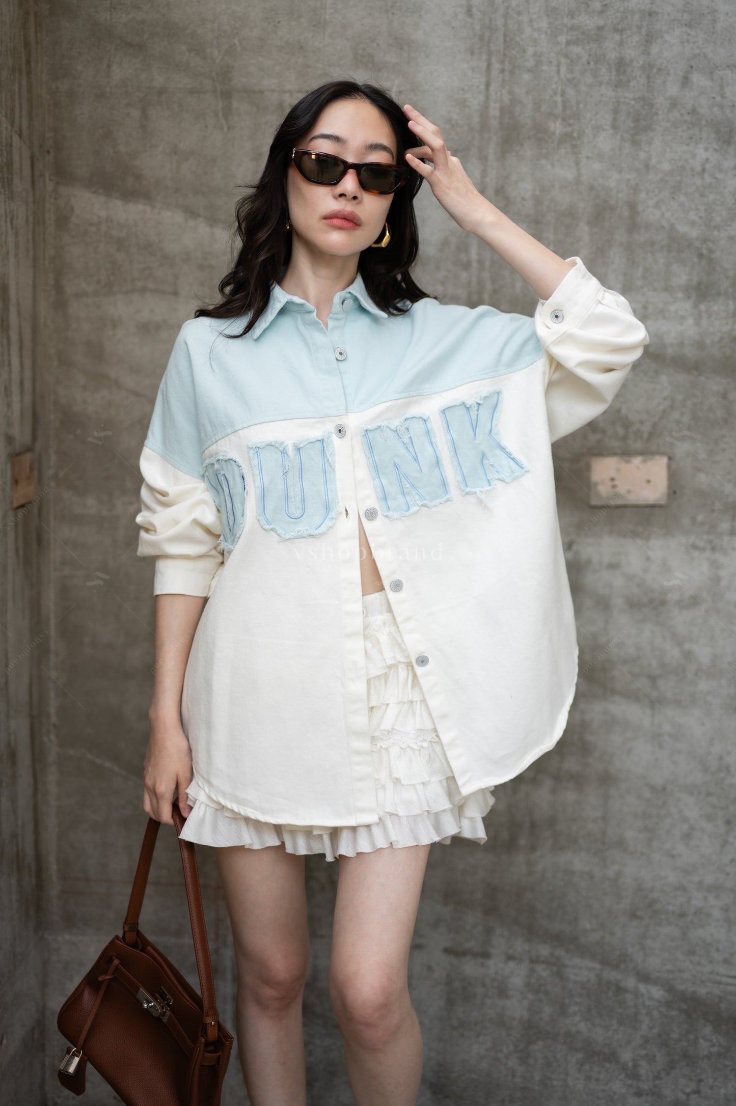 Dunk it denim shacket BLUE