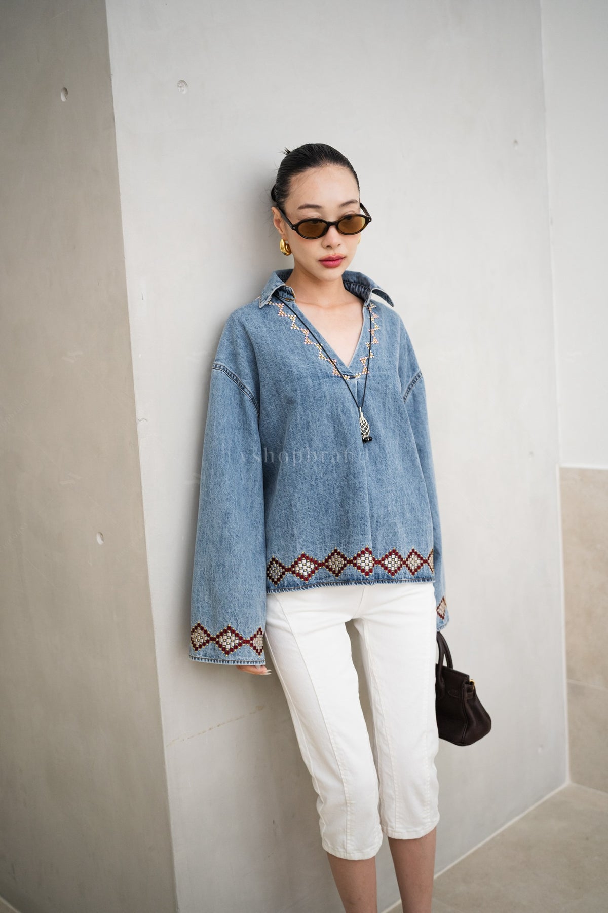 Denim boho love Light