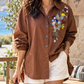 Floral fantasy Shirt Brown